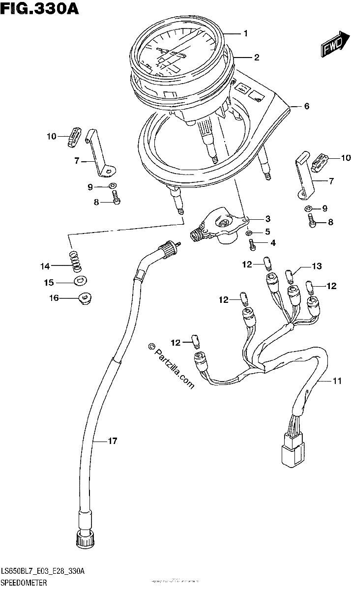 Diagrama de SPEEDOMETER LS650BL7 E03