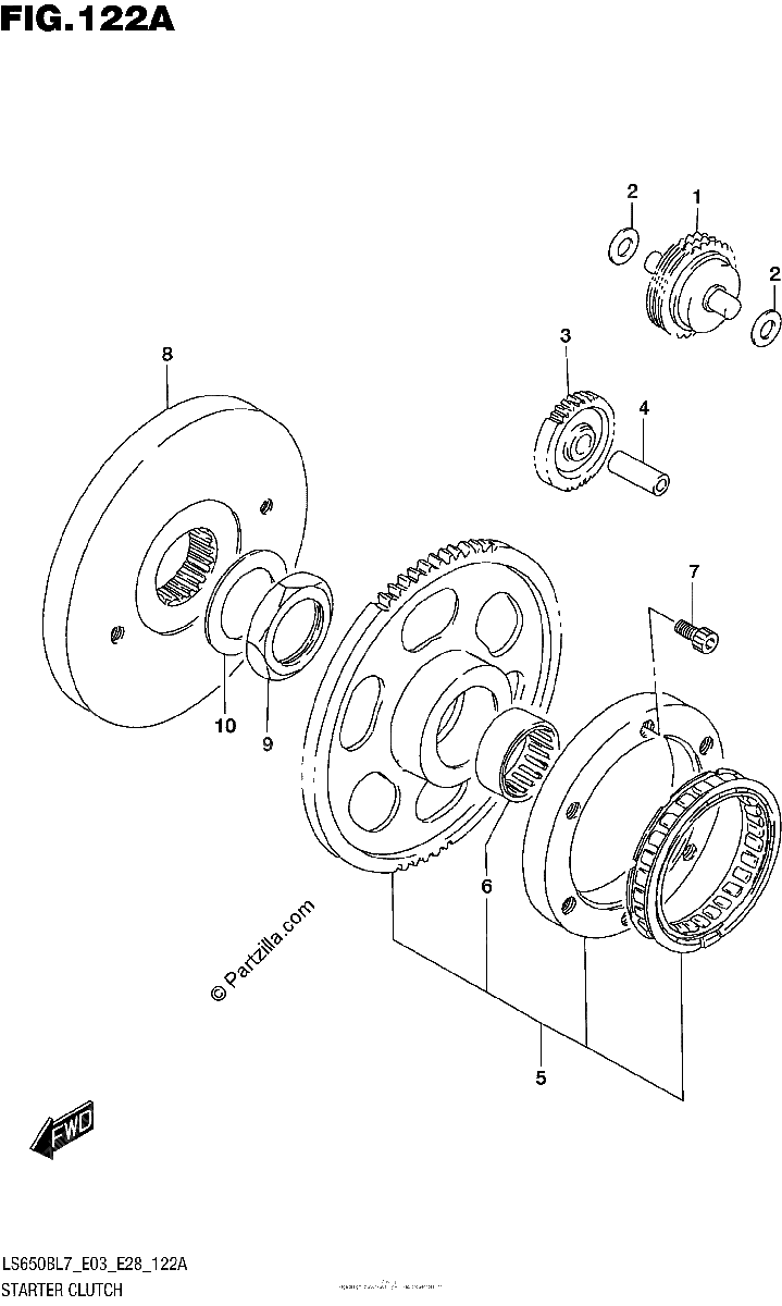 Diagrama de STARTER CLUTCH