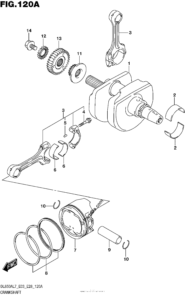 Diagrama de CRANKSHAFT