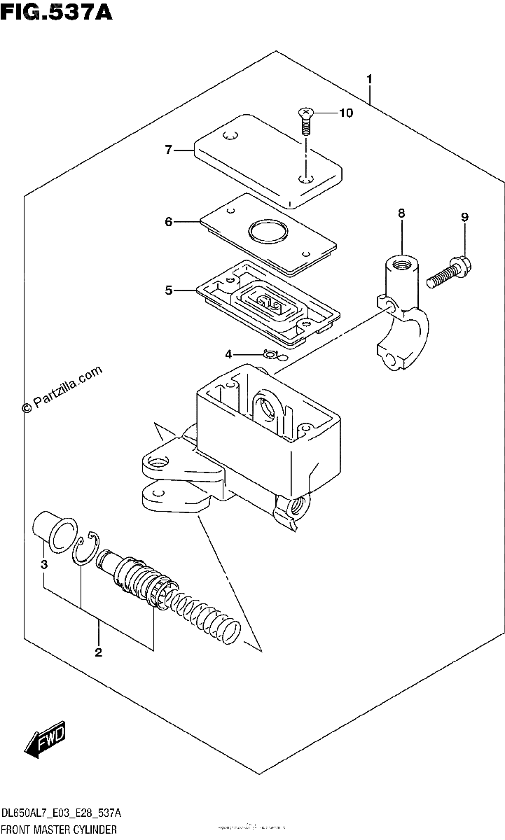 Diagrama de FRONT MASTER CYLINDER