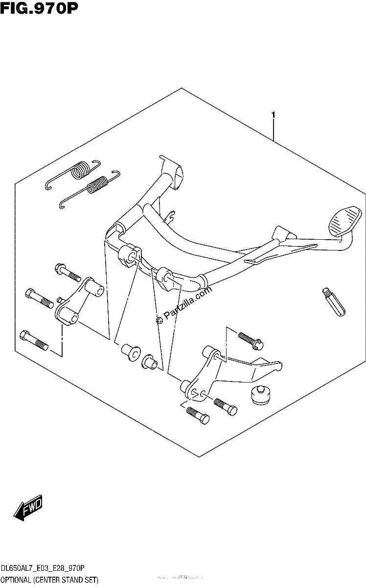 Diagrama de OPTIONAL CENTER STAND SET