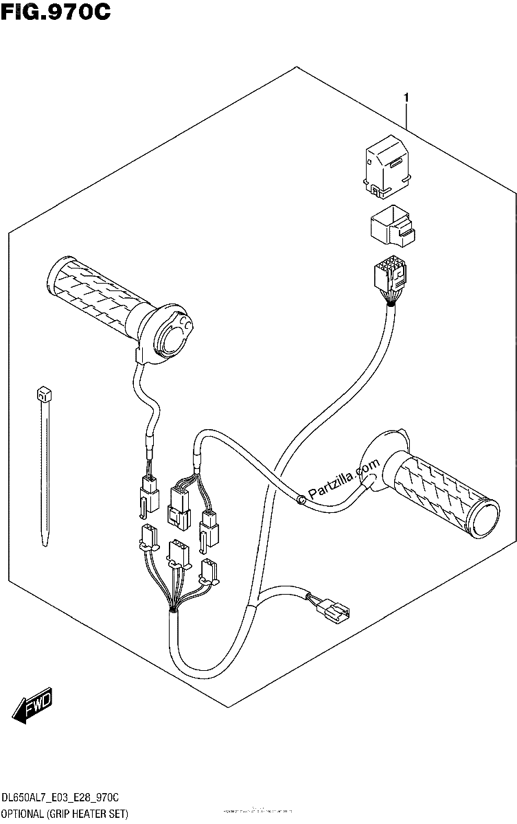 Diagrama de OPTIONAL GRIP HEATER SET