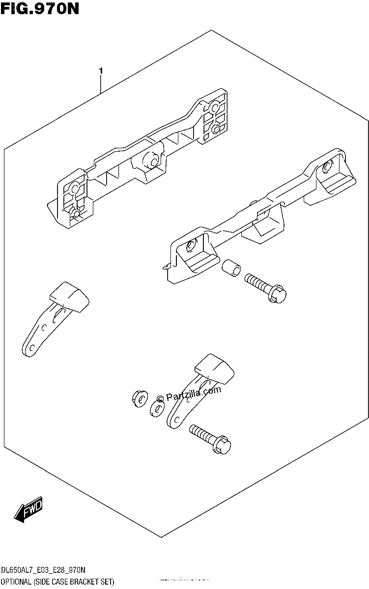 Diagrama de OPTIONAL SIDE CASE BRACKET SET