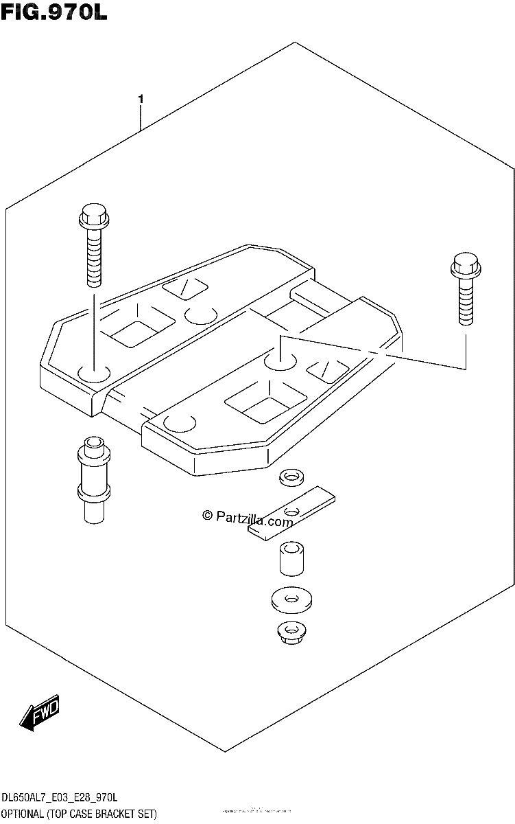 Diagrama de OPTIONAL TOP CASE BRACKET SET