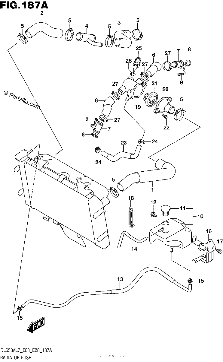 Diagrama de RADIATOR HOSE