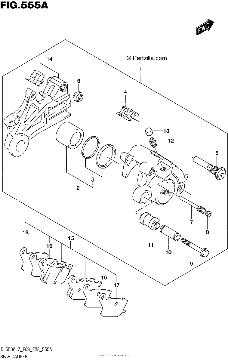 Diagrama de REAR CALIPER