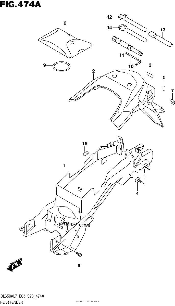 Diagrama de REAR FENDER