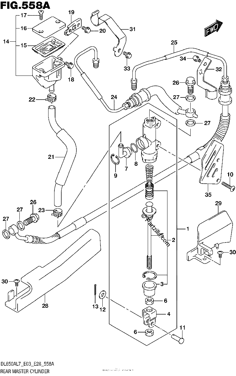 Diagrama de REAR MASTER CYLINDER