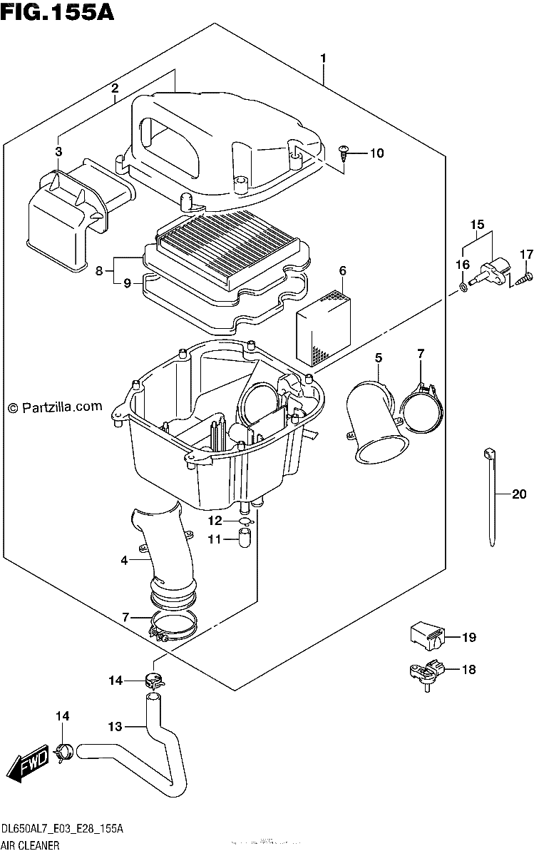 Diagrama de AIR CLEANER