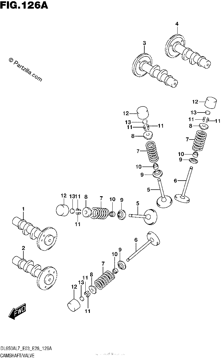 Diagrama de CAMSHAFT VALVE