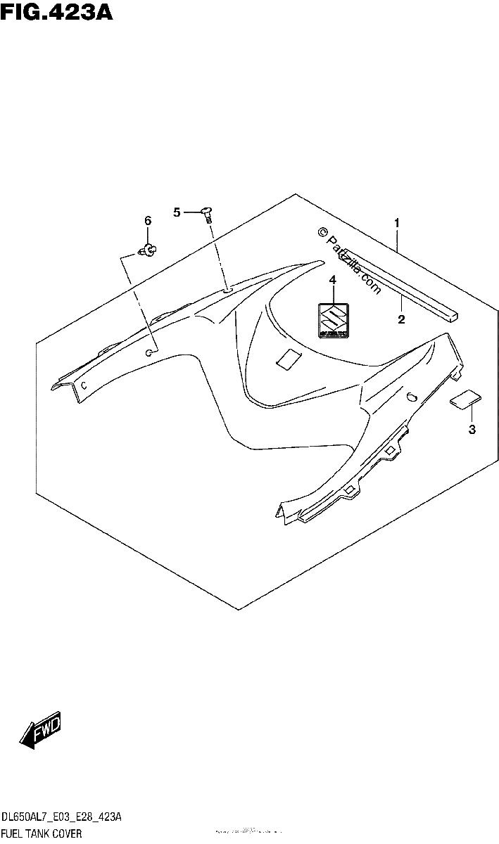 Diagrama de FUEL TANK COVER