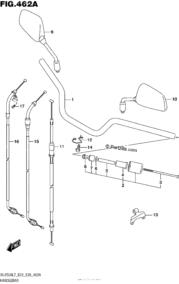 Diagrama de HANDLEBAR