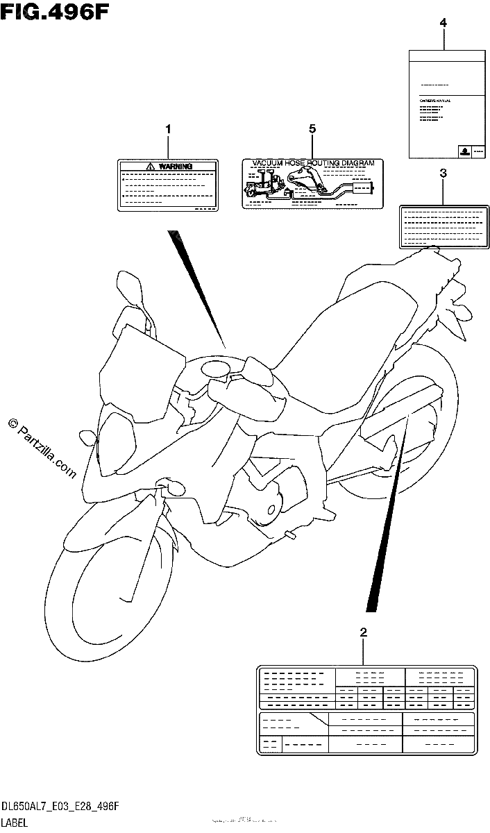 Diagrama de LABEL DL650XAL7 E33