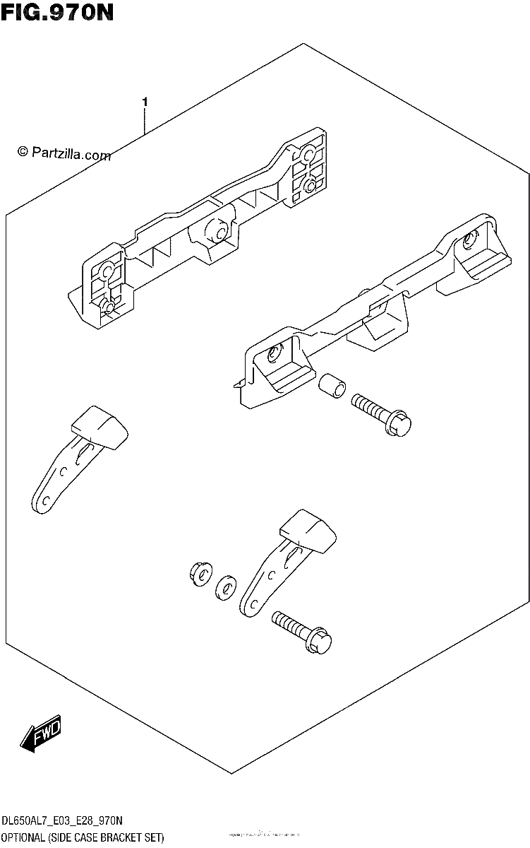 Diagrama de OPTIONAL SIDE CASE BRACKET SET