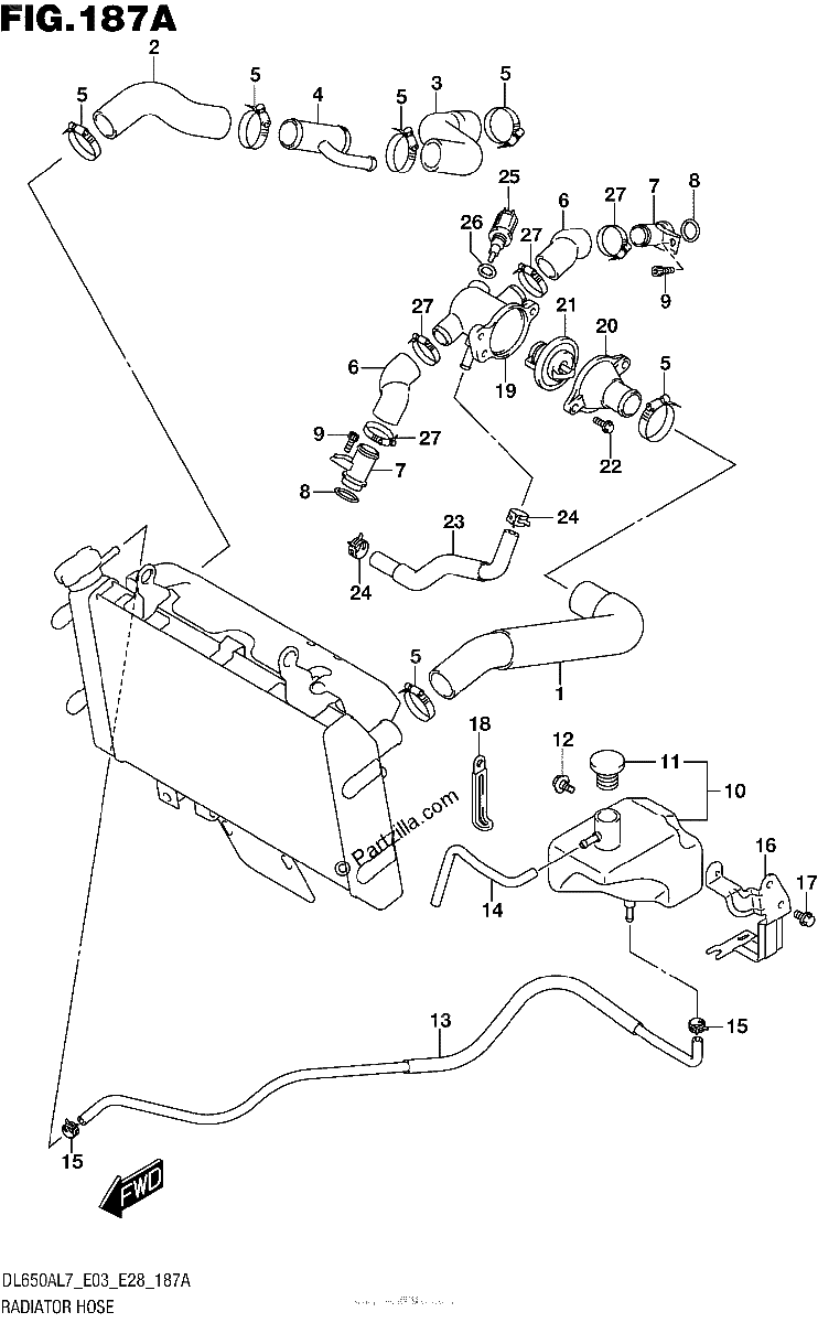 Diagrama de RADIATOR HOSE