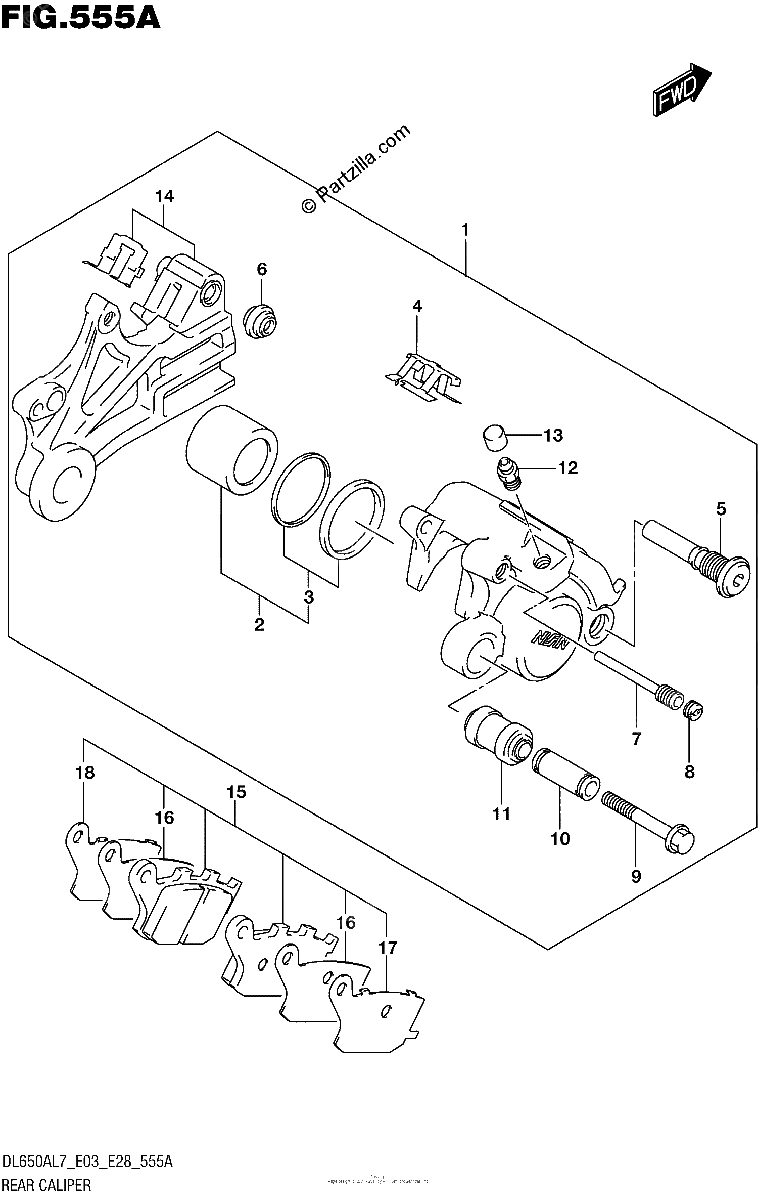 Diagrama de REAR CALIPER