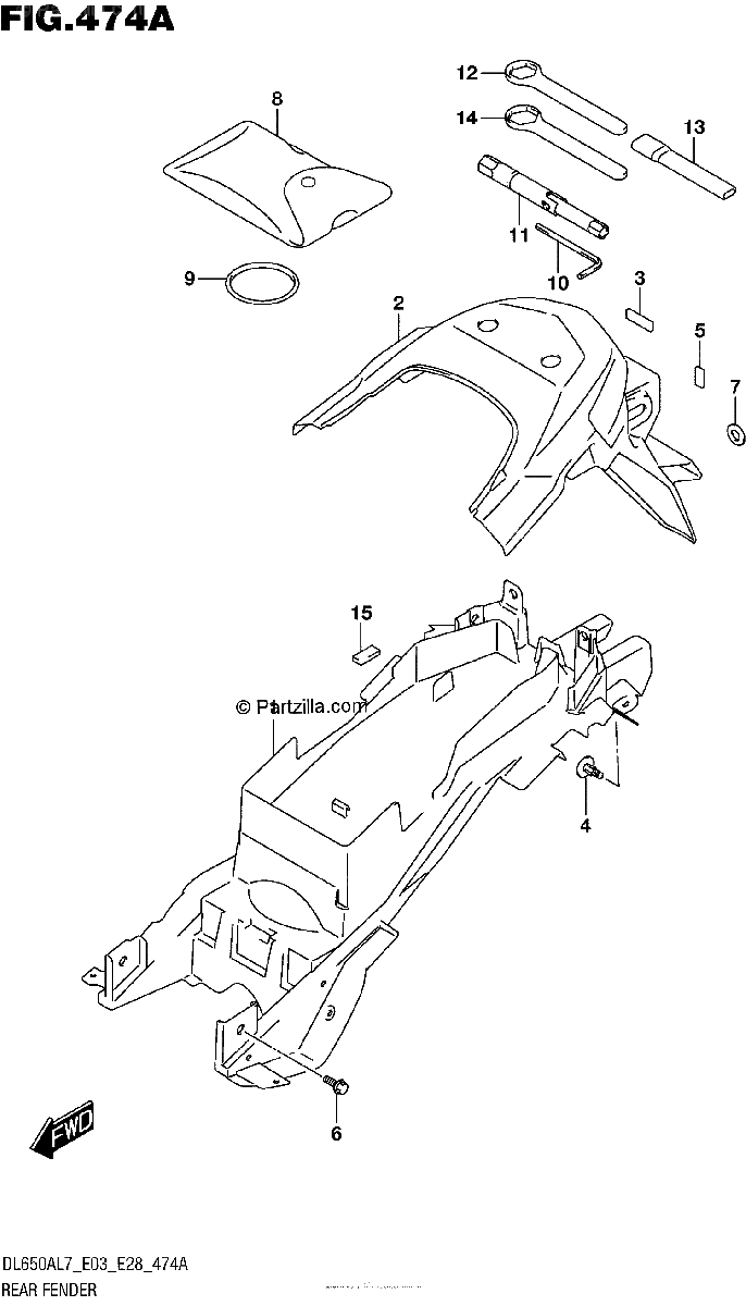 Diagrama de REAR FENDER