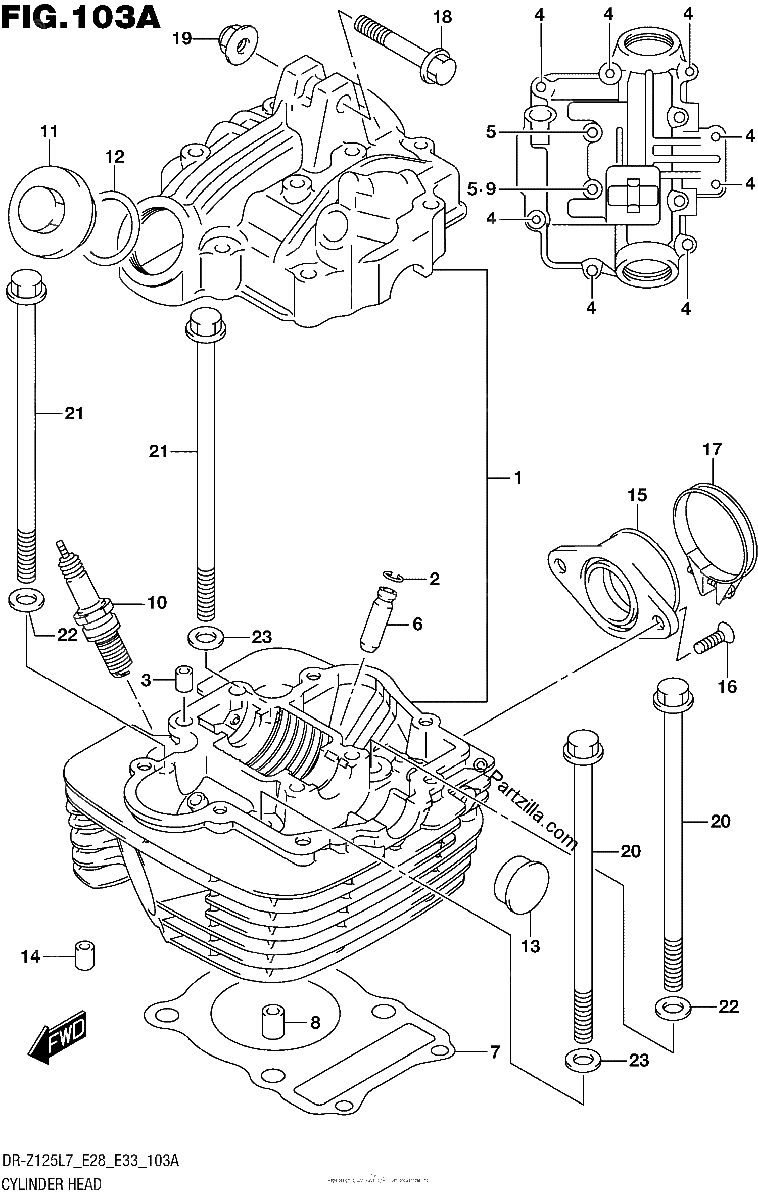 Diagrama de CYLINDER HEAD