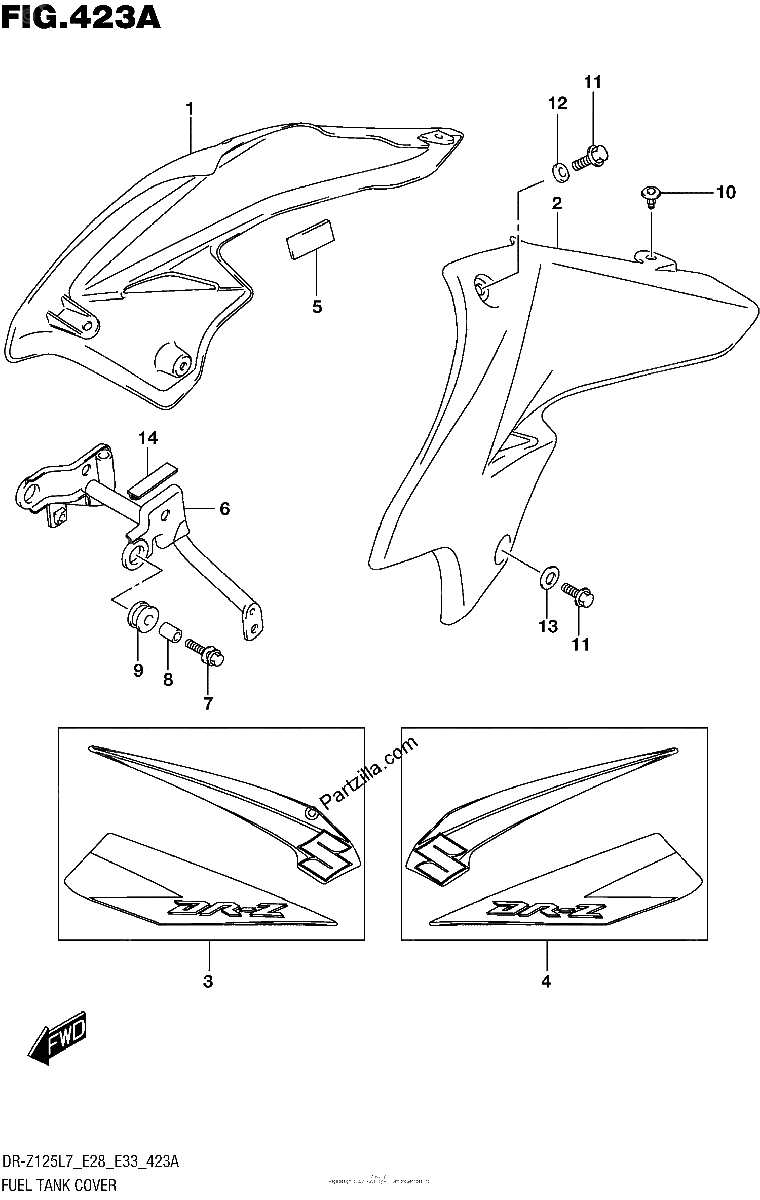 Diagrama de FUEL TANK COVER