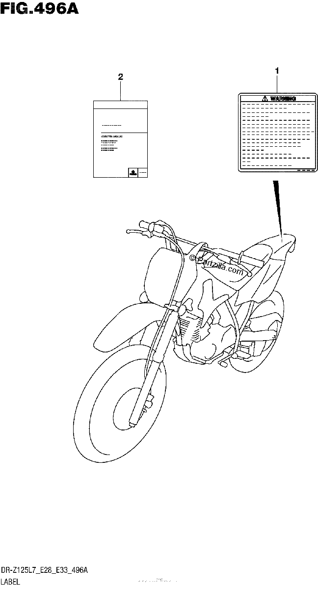 Diagrama de LABEL DR Z125 E28