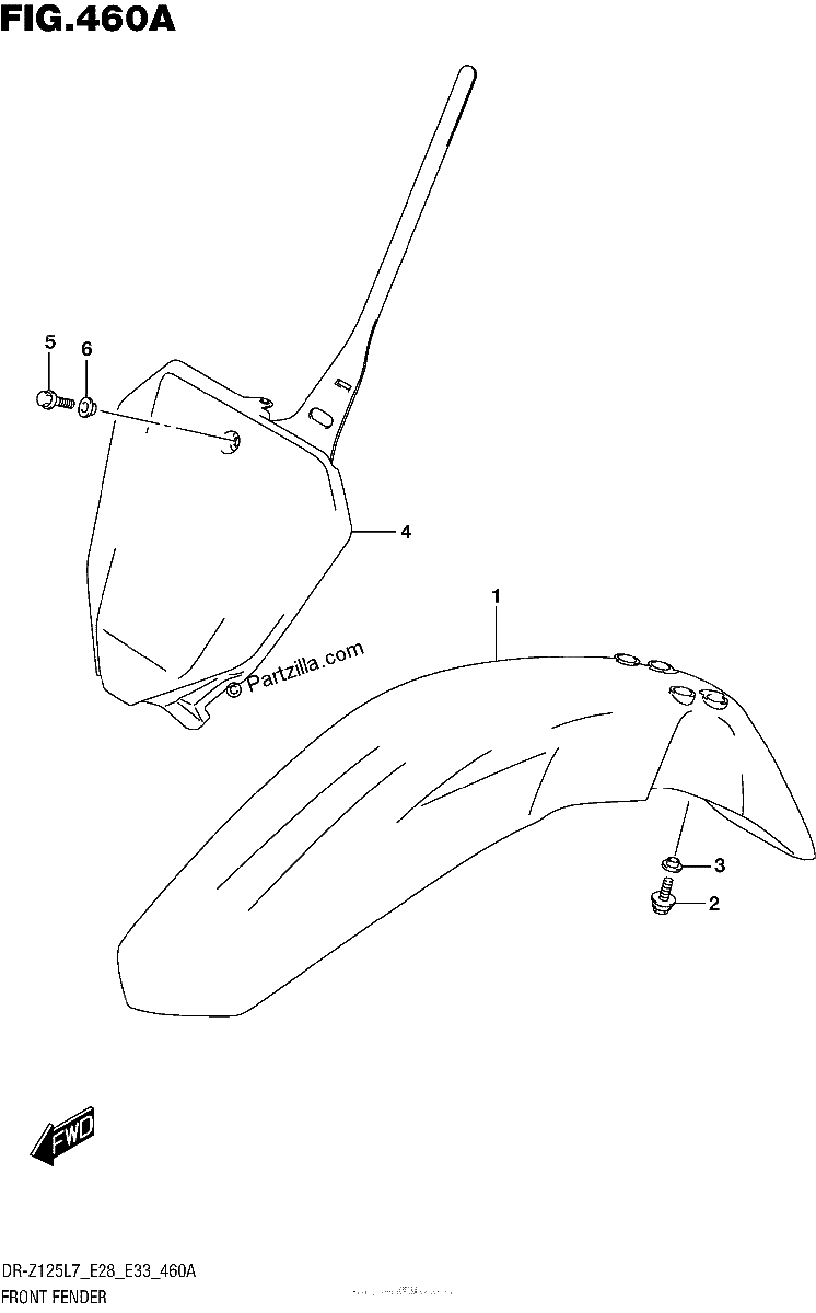 Diagrama de FRONT FENDER