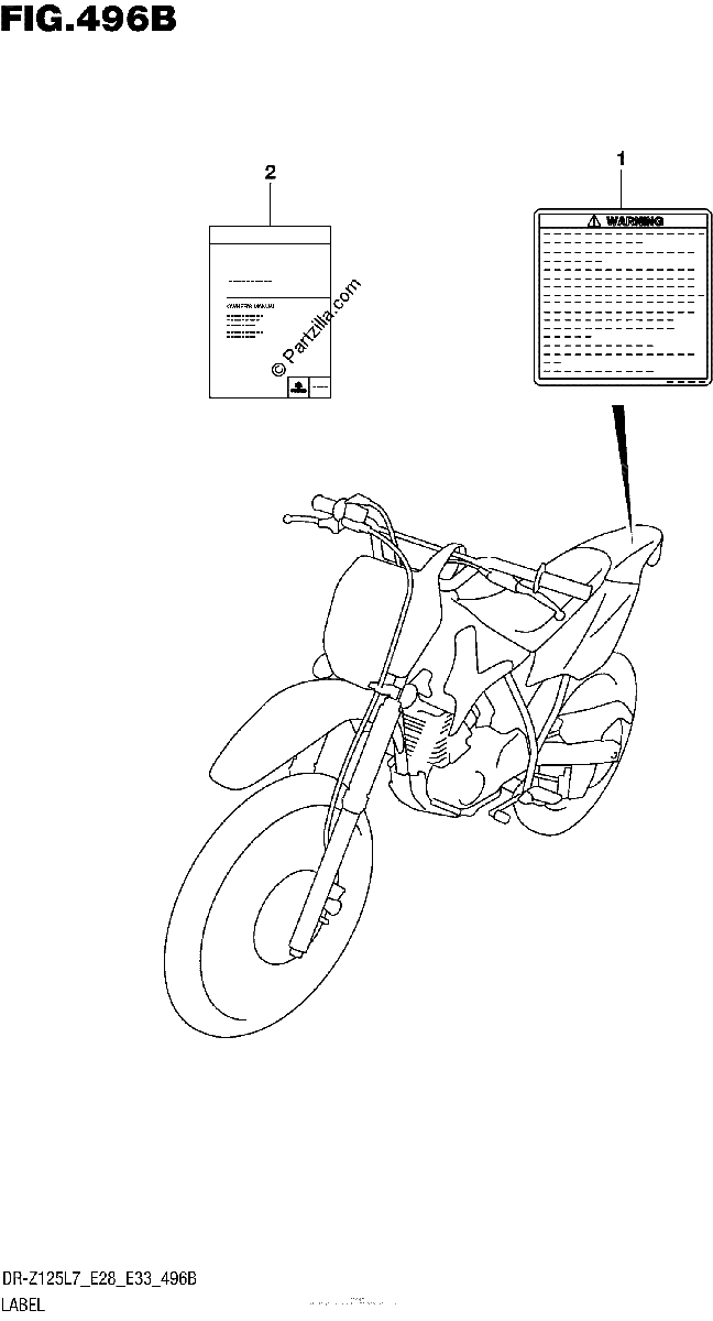 Diagrama de LABEL DR Z125L E28