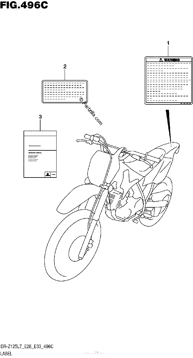 Diagrama de LABEL DR Z125L E33