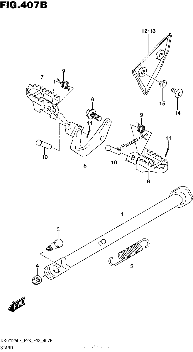 Diagrama de STAND DR Z125L E28