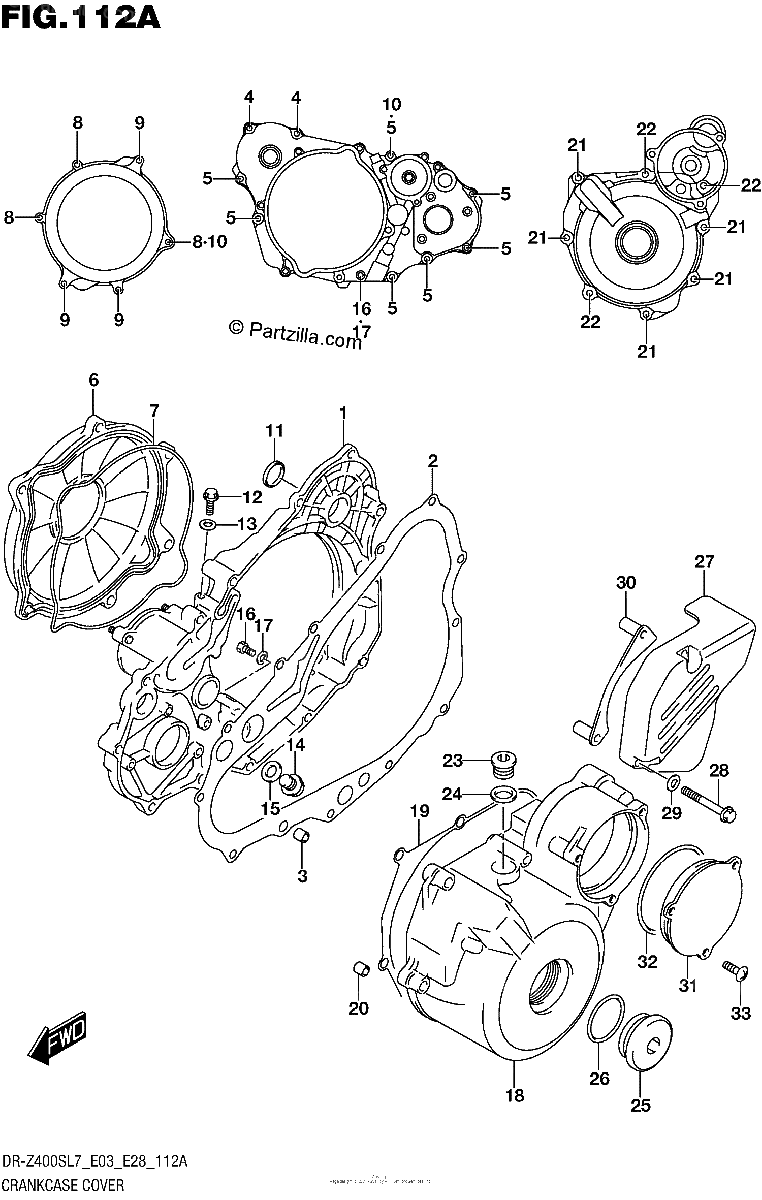 Diagrama de CRANKCASE COVER