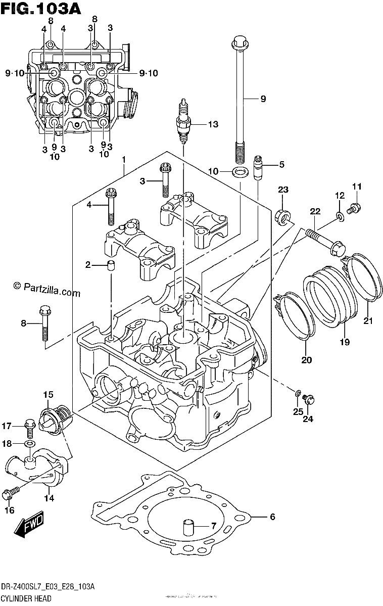 Diagrama de CYLINDER HEAD