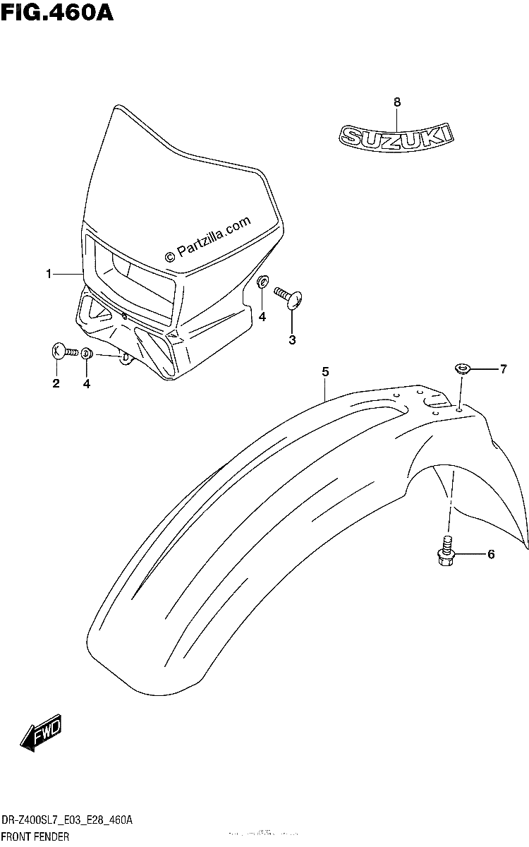 Diagrama de FRONT FENDER