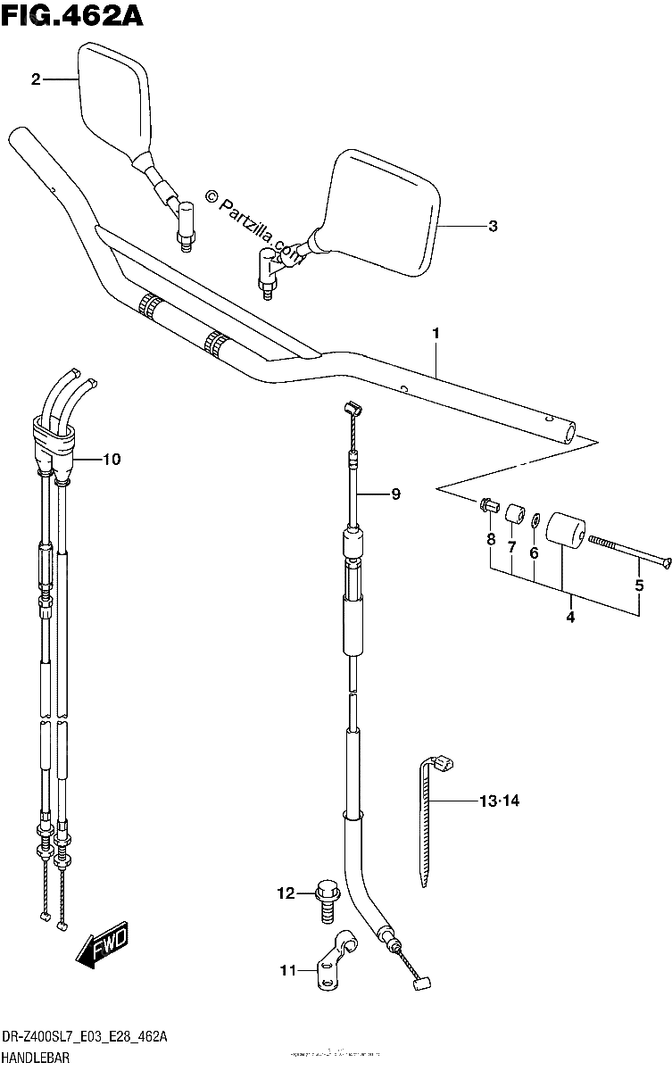 Diagrama de HANDLEBAR