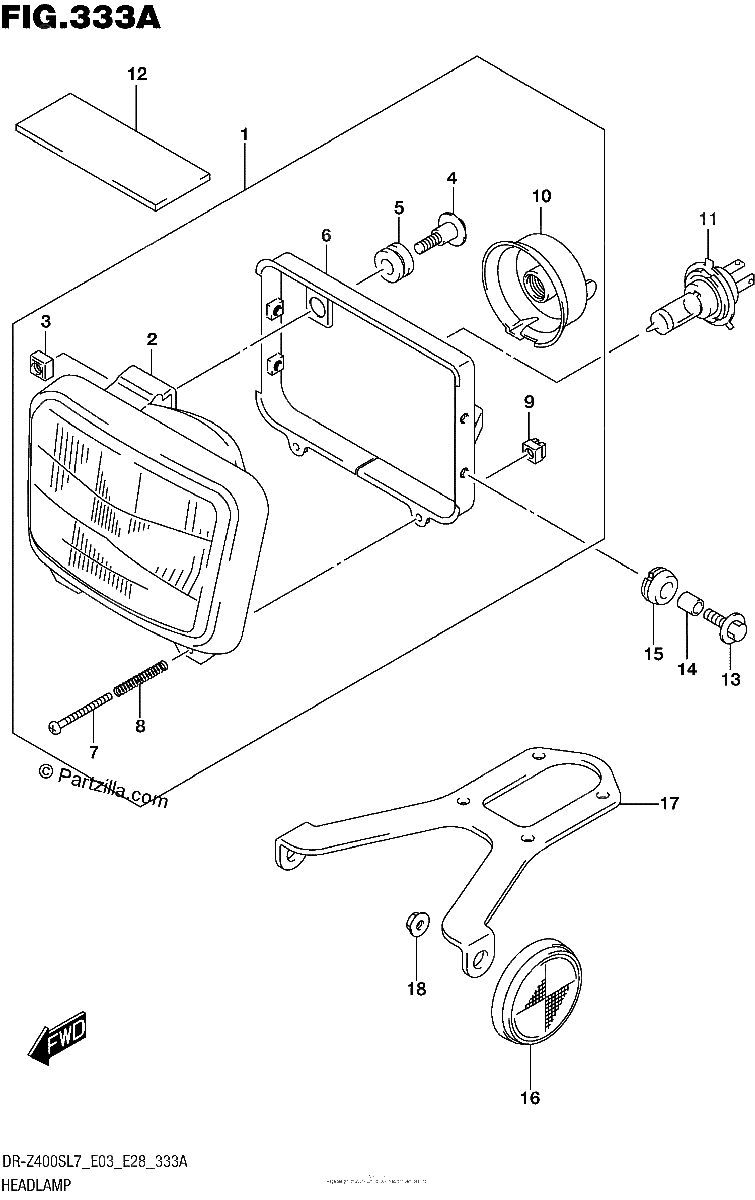 Diagrama de HEADLAMP