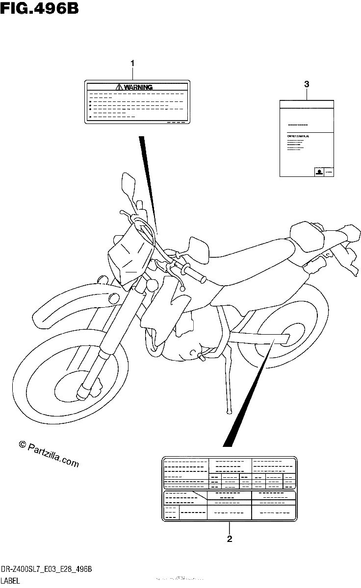 Diagrama de LABEL DR Z400SL7 E28