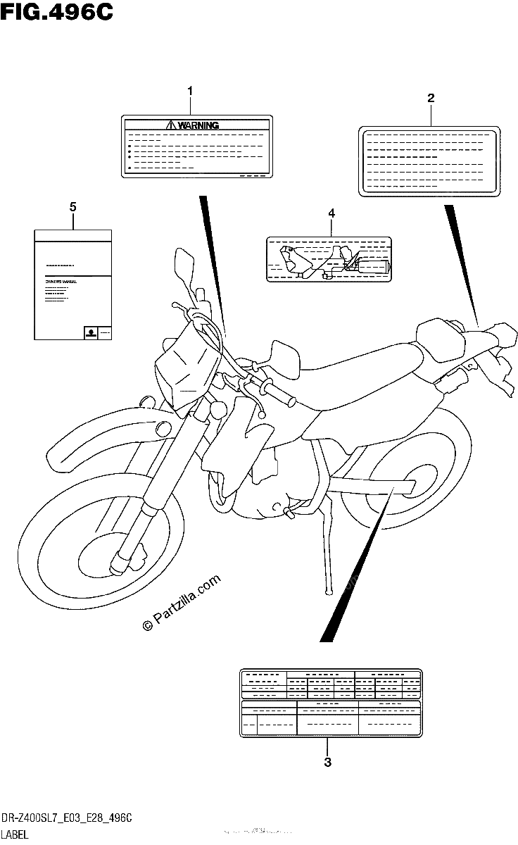 Diagrama de LABEL DR Z400SL7 E33