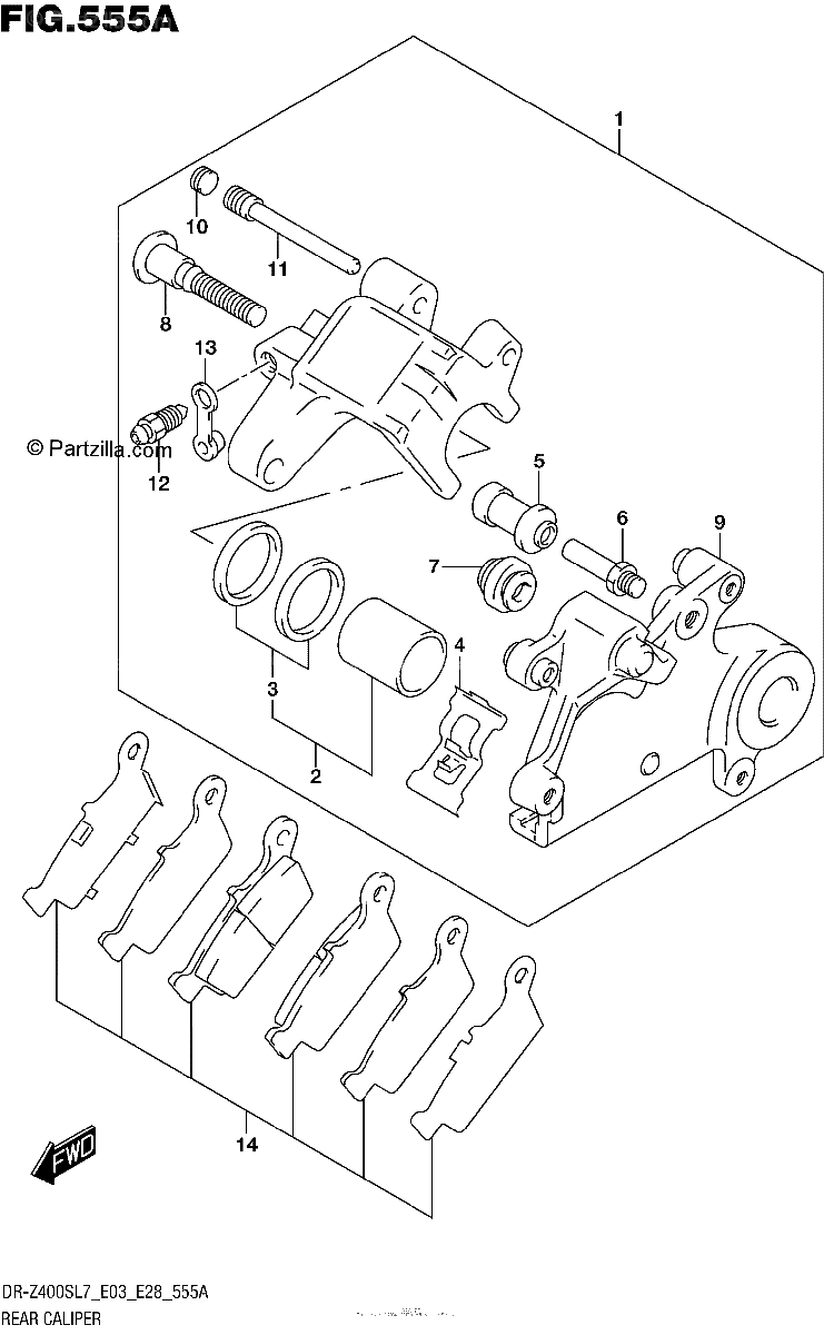 Diagrama de REAR CALIPER