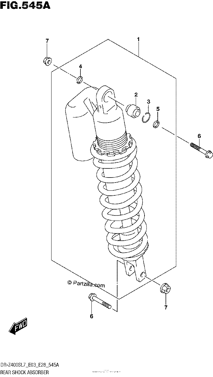 Diagrama de REAR SHOCK ABSORBER