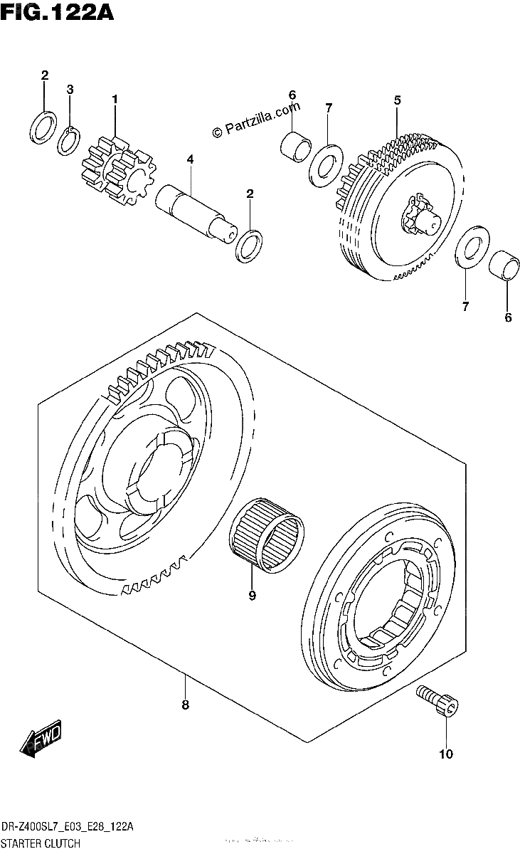 Diagrama de STARTER CLUTCH