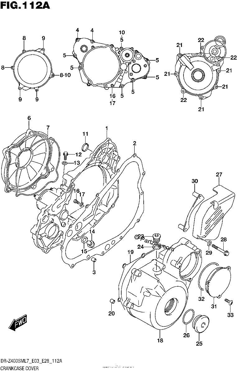 Diagrama de CRANKCASE COVER