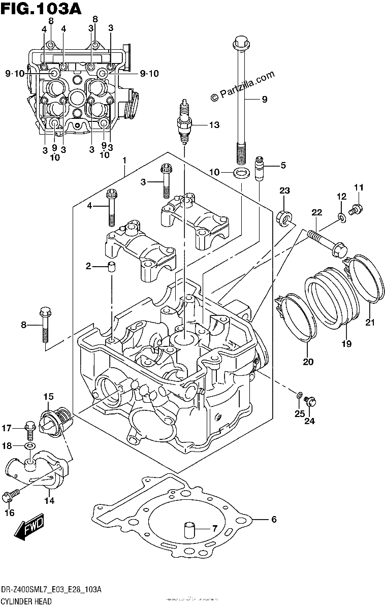 Diagrama de CYLINDER HEAD