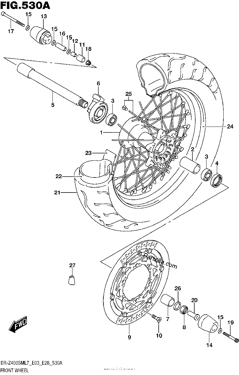 Diagrama de FRONT WHEEL