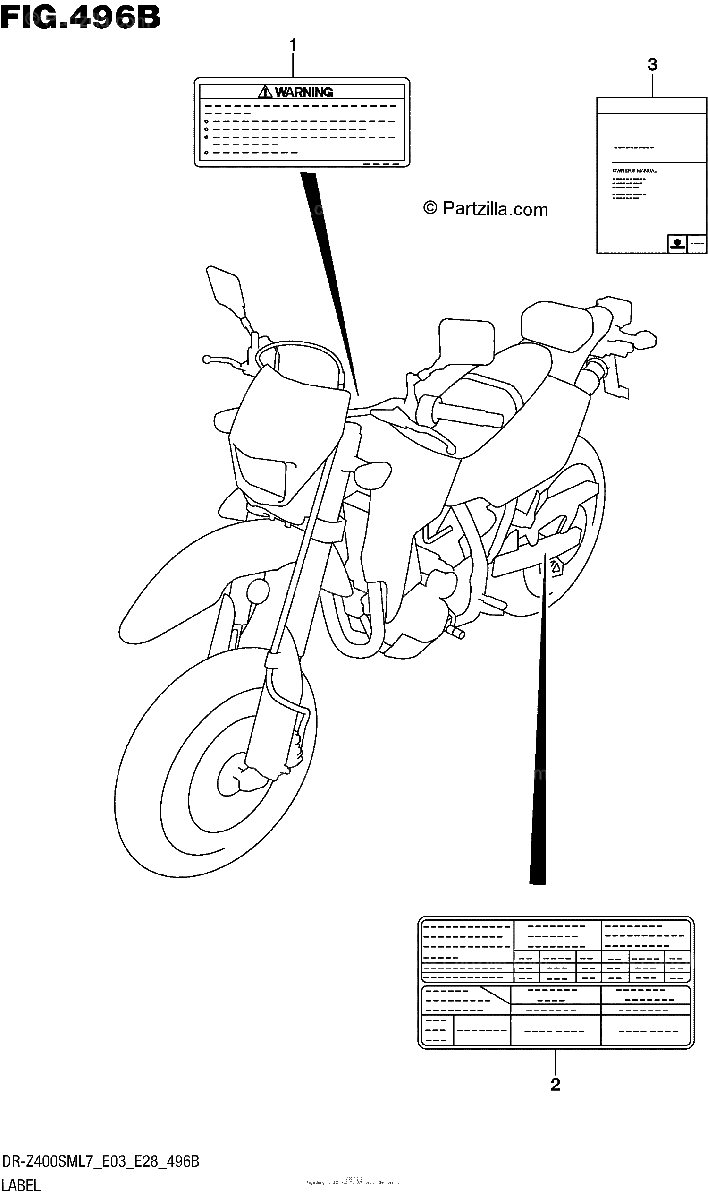 Diagrama de LABEL DR Z400SML7 E28