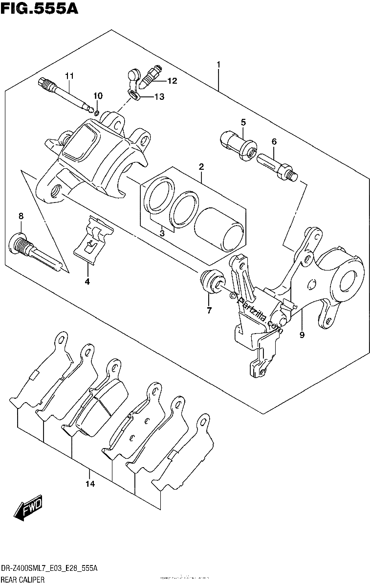 Diagrama de REAR CALIPER