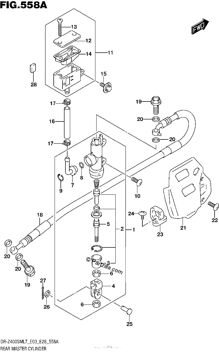 Diagrama de REAR MASTER CYLINDER