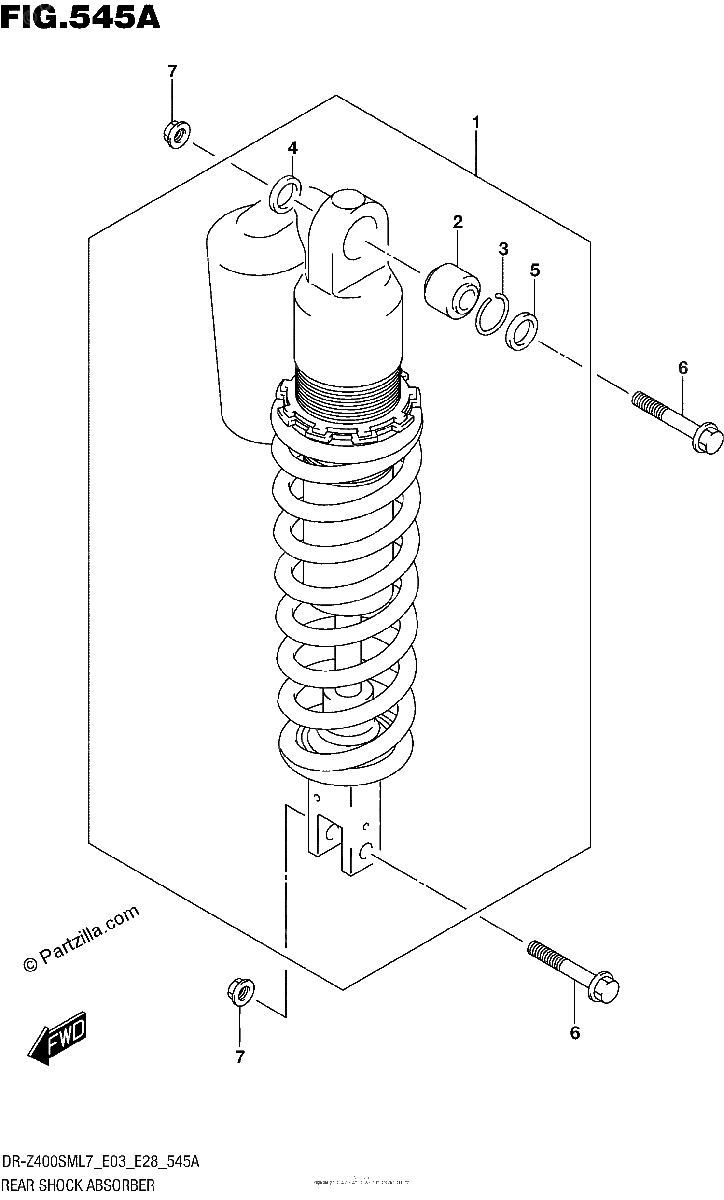 Diagrama de REAR SHOCK ABSORBER