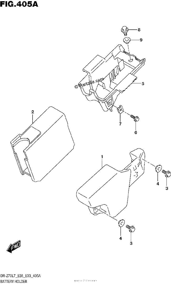 Diagrama de BATTERY HOLDER