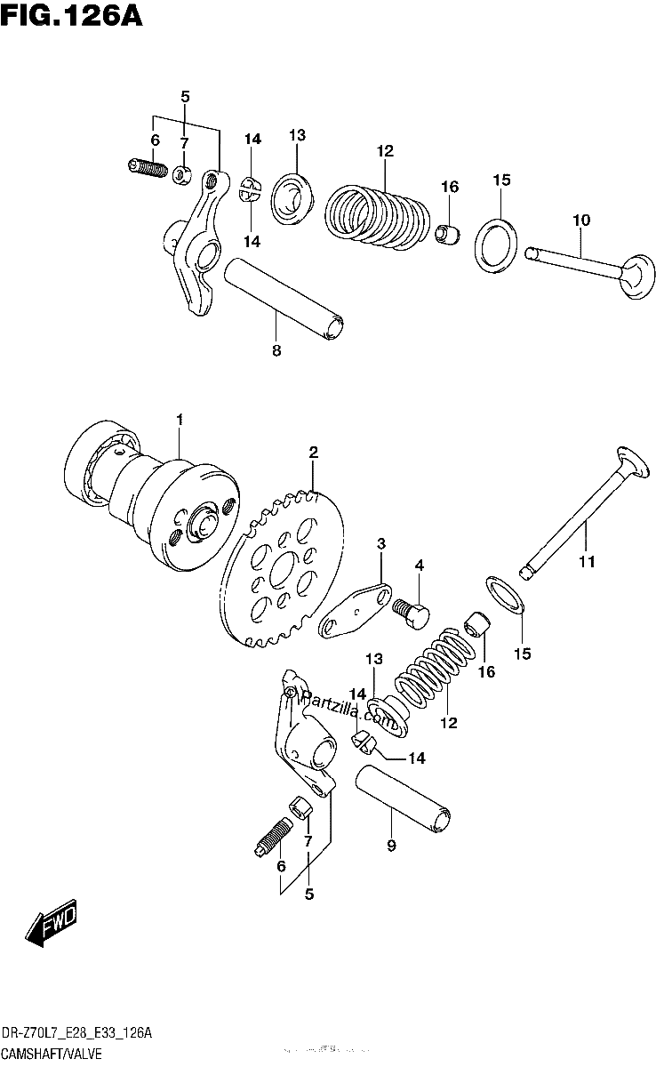 Diagrama de CAMSHAFT VALVE