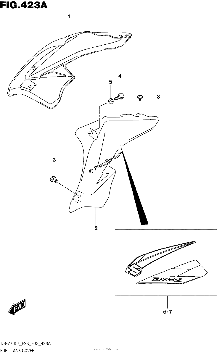Diagrama de FUEL TANK COVER