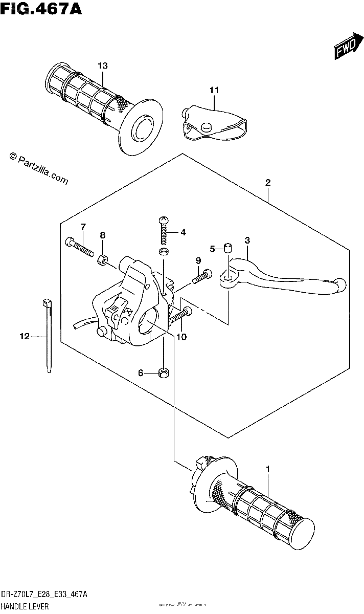 Diagrama de HANDLE LEVER