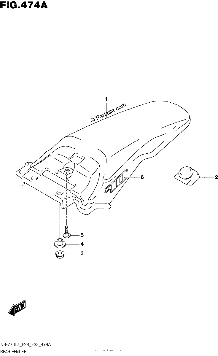 Diagrama de REAR FENDER